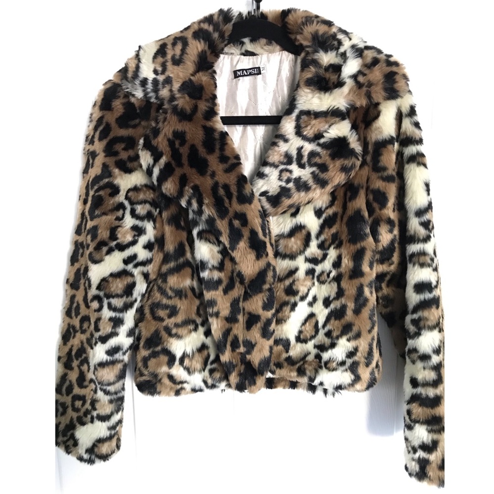 Leopard Print Fur Coat